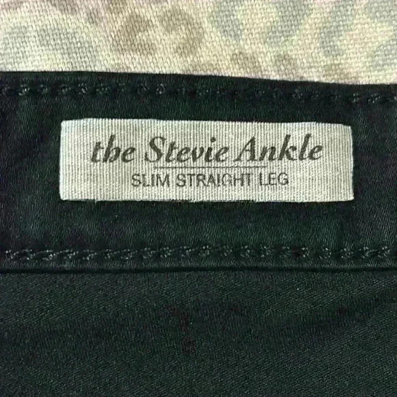 AG Adriano Goldschmeid the Stevie Ankle Slim Straight Leg Jean Black size 27R - Picture 5 of 9